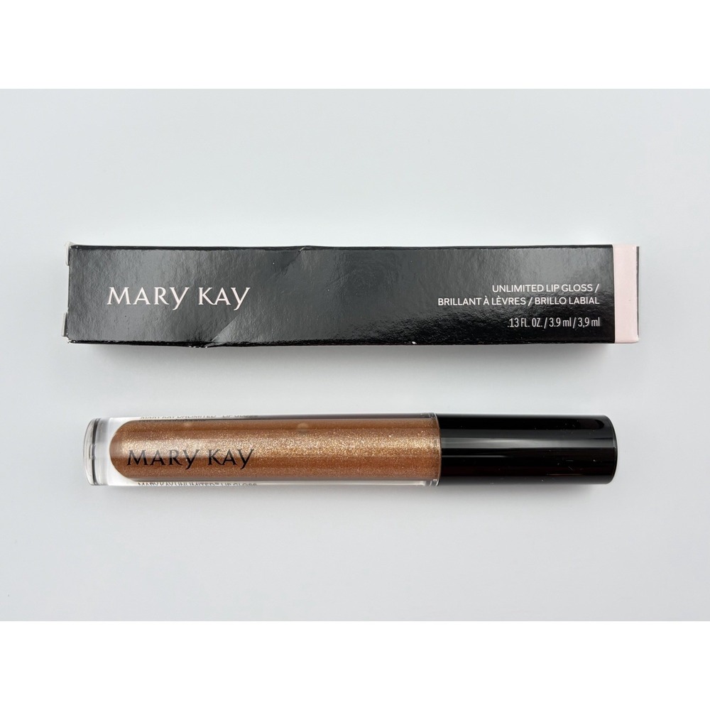 Mary Kay Unlimited Lip Gloss Beach Bronze 0.13 oz Full Size New with Box NIB
